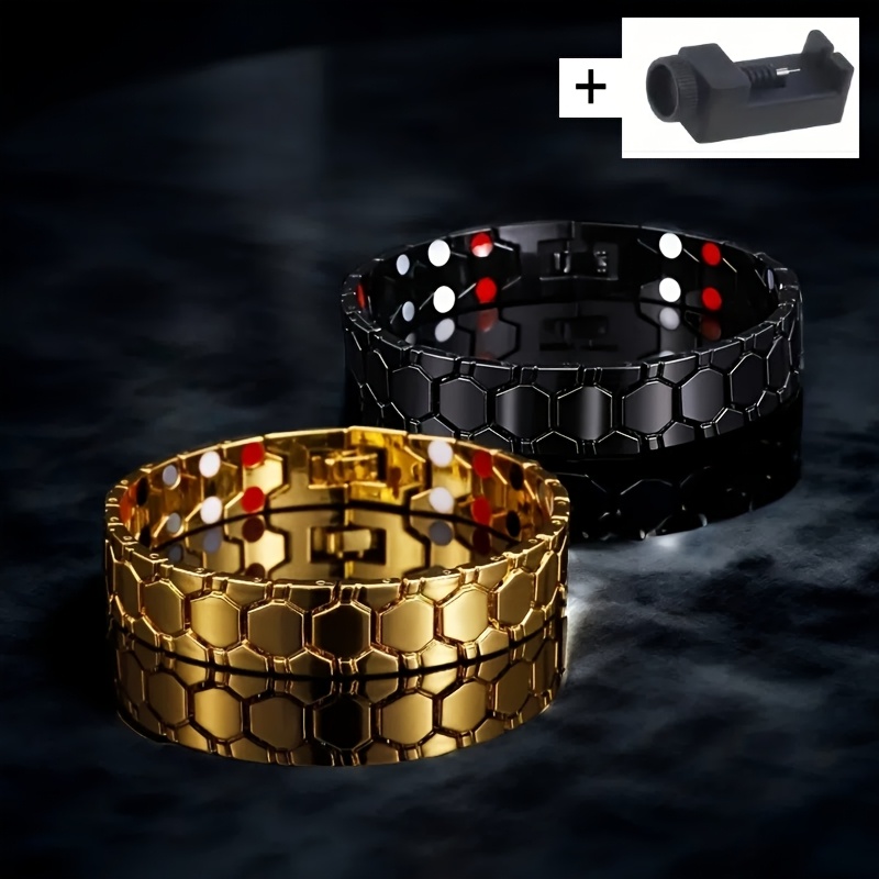 Stylish Multicolored Diamond Shaped Men's Bracelets Set